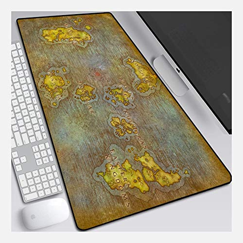 IGIRC Mauspad World of Warcraft 800X300mm Mauspad, Perfekte Präzision und Geschwindigkeit Gaming-Mauspad mit 3 mm starker Unterseite, für Notebooks, PC, G