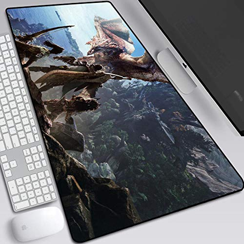 IGIRC Mauspad Monster Hunter 900X400mm Mauspad, Speed Gaming Mousepad, Erweitertes XXL großes Mousemat mit 3mm starker Basis, für Notebooks, PC, Q
