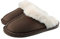 SMajong Hausschuhe Damen Herren Winter Warme Plüsch Pantoffeln Lammfell Flauschige rutschfeste Slippers Indoor Outdoor Braun 38/39 EU (Sohlengröße 40/41)