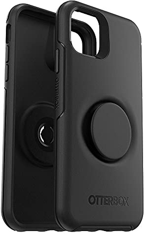 OtterBox for Apple iPhone 11, Slim Protective Case with Integrated PopSockets PopGrip, Otter + Pop Symmetry Series, Black