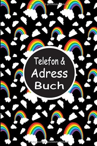 Telefon und Adressbuch: Telefon - und Adressbuch für Ihre Adressen, Kontakte und Telefonnummern. Einfaches Organiesieren dank Register. Design : Floral rote Herzen