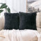 MIULEE 2er Set Kissenbezüge Künstlich Pelz Sofakissen Dekorative Dekokissen Kuschelkissen Plüschkissen Kuschelig Couchkissen Superweich Kissen Flauschig Kissenbezug für Sofa 50x50 cm Dunkelgrau