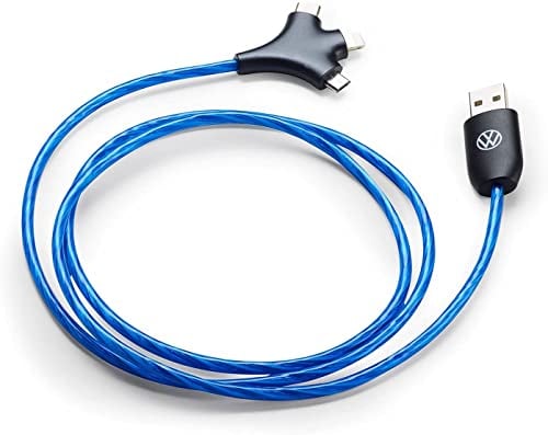 Volkswagen 5H0087703E Charging Cable Illuminated LED Cable Mobile Phone Cable USB-A to USB-C/Micro USB/Lightning