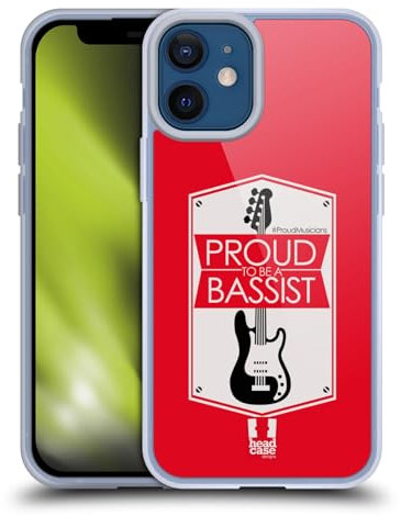 Head Case Designs Bajista Músicos Orgullosos Carcasa de Gel de Silicona Compatible con Apple iPhone 12 Mini