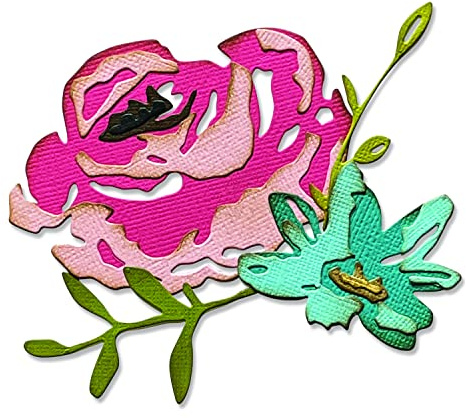 Thinlits Stanzformenset Pinselstrich Flowers #4 von Tim Holtz, 4er-Pack