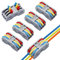 Lever Nut Wire Connectors, Yeelua 16 Pcs Conductor Compact Wire Connectors, 3 Way 6 Port Quick Splicing Connector, Electrical Push Cable Clamp Terminal Block Spring Connectors (Multicolor Lever)