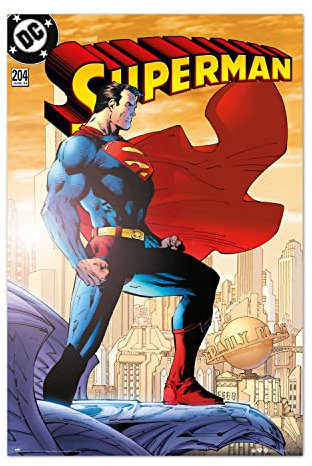 Grupo Erik Poster DC Cimics Superman Home Kunstdruck - Deko Wohnzimmer oder Deko Schlafzimmer - Deko Zimmer - Größe 61 x 91 - Offizielle DC Cimics Fanartikel