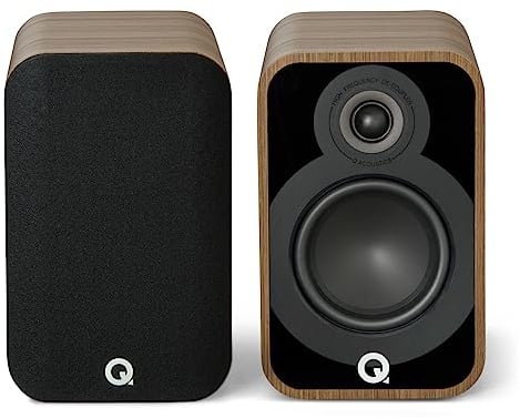 Q ACOUSTICS 5020 Bookshelf Speakers Pair Holme Oak - 5 Mid/Bass Driver, 1 Tweeter - TV Speakers for Surround Sound System - Vinyl Record Player Speakers Hifi, Gaming PC Speakers