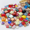 Mosaik Steine,Glas Mosaiksteine 200 g Buntglaszubehör, Diamant-Mosaikfliesen, Hobbys, DIY, Kunsthandwerk, Mosaikstücke, Wandspiegel, Aufkleber, Streifenglas (Color : 01, Size : 200g)