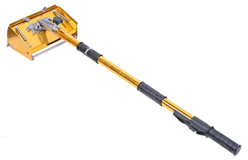 Trockenbau Werkzeug, Trockenbau Taping Tools, Trockenbau Kelle Drywall Flat Box Set, 9.8inch Trockenbau flach Finishing Box Tool mit 40''-64'' 4 Position verstellbaren Griff