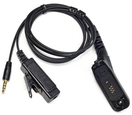 HYSHIKRA Universal Multi-pin to 3.5mm Audio Cable with PTT Compatible with Motorola DP3400 DP4400 DP4800 DGP4150 XiR-P8200 XPR-6300 and 3.5mm Audio Input Interface Headsets with Mics (3.5 to M7)