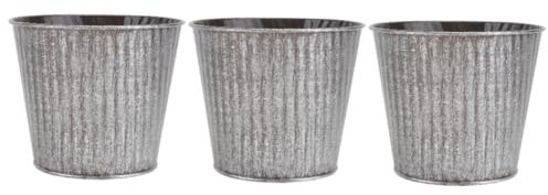 Kisangel 3pièces Seau Rétro Pour Fleurs Pot Décoratif Vintage Fer Pour Plantes Artificielles Et Décoration Intérieure Style Champêtre