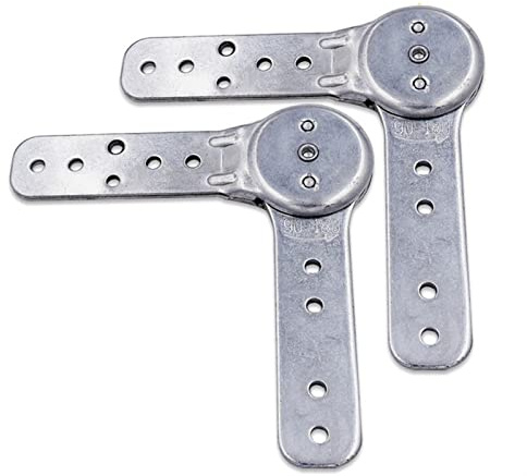 2 Pieces of Silver Alloy Hinges, Rust-Proof, Suitable for Sofa Adjustment Joints, Handrails, Headrest, Furniture