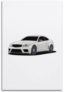 GUOYIN Sportwagen-Poster für AMG C63 Rennwagen, dekorative Leinwand, Familienschlafzimmer, Kunstwerk, Bild, Gemälde, 40 x 60 cm