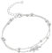 Hmzidz Damen Charm Armband Anhänger mit Schleife/Meteor/Blumen,925 Sterling Silber Armreif mit Diamant,Armkette Layered mit Perlen,Personalisierte Armbänder für Sie Frauen Freundin Mutter (Schleife)