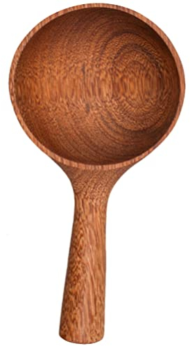 UHCPVHQQQ Mestolo da cucina in legno Mestolo grande for acqua Cucchiaio da portata Cucchiaio multiuso in legno for cucina Cucina Bagno Zuppa d'acqua Mestolo di riso Cucchiaio