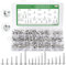 Vis Autoforeuse, 175 PCS 410 Acier Inoxydable Vis Autoperceuses Métal M4.2, M4.8 Tête de Rondelle hexagonale et tête Plate 17 Tailles pour Meubles en Bois en Métal