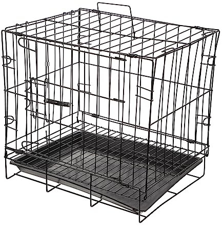 Toddmomy Pet Crate Dog Cage Iron Wire Cage for Small Dog Puppy Crate Foldable Kennel Indoor