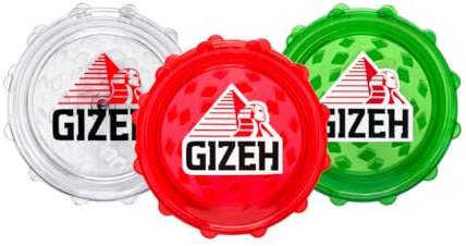 Gizeh Plastik Grinder Kräutermühle in 3 Farben - 60 mm Durchmesser (1x Zufällig)
