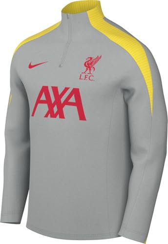 Nike Liverpool Fc Top LFC M Nk Df Strk Drill Top K3R, Lt Smoke Grey/Chrome Yellow/Global Red, FQ2624-078, XL