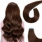AGMITY Tape in Extensions Echthaar, Dunkel Braun 16 Zoll 40cm 20pcs 40Gram Seidig Skin Gerade Nahtlos Weft Tape in Remy Haarverlängerungen（40cm #2 Dunkel Braun）