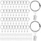 40 Stück Metall Vorhang Ringe Clip Set, 35mm ID Gardinenringe mit Clips, Stainless Hanging Gardinen Ringe mit Weiße S Kunststoffhaken, Vorhang Clip Hängende Ringe für Fenster Tür Duschvorhänge