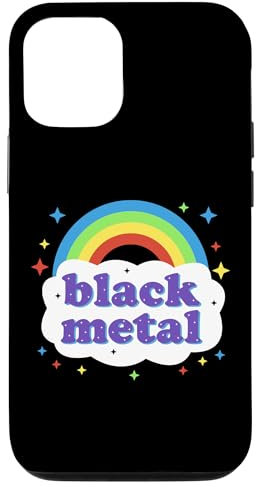 Hülle für iPhone 13 Pro Black Death Metal Heavy Rock-Musik Kawaii Rainbow Aesthetic