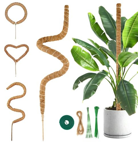 Yanghad Tutores para Plantas Trepadoras, 120cm Tutor Monstera, Moss Stick Plegable, Poste de Soporte de Plantas, Estaca de Planta, Poste de Crecimiento de Plantas Trepadoras