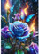 GDYEEH Rose Feuer Diamond Painting Erwachsene, 5D Schmetterling Diamant Kunst Bilder Anfänger, DIY Fantasie Runder Vollbohrer Diamanten Malerei Stickerei Kreuzstich Geschenke Home Wand Dekor 30x40cm