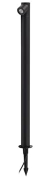 Lindby Luzian LED Outdoor Light (Modern) in Black Metal (1 Bulb) - Path Light Bollard Light Path Lamp Base Light