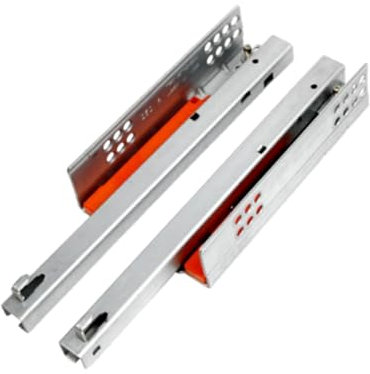 Folpus 2pcs tiroir des rails coulissants sous-la fermeture douce pour la cuisine, Longueur 45cm