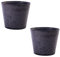 Garden Gear Caesar Charcoal Marble Effect Garden Planter, Frostproof, UV Resistant Flower Pot for Patio & Outdoor Use (30.5cm Pot x2)