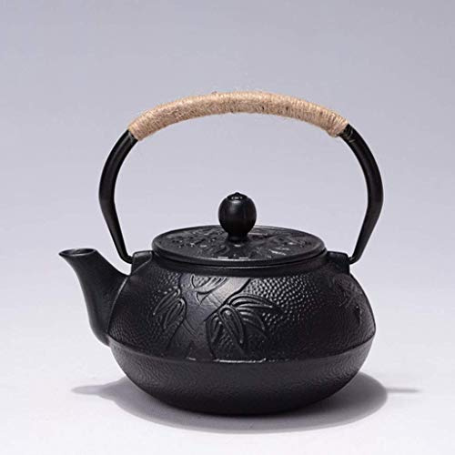 Japanischer Teekessel Gusseisen -Teekanne schwarz 600 ml Ehe