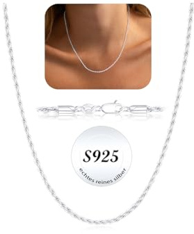 ZOERAY Silberkette Damen 925 Ohne Anhänger Wasserfester Echt Reines Silber