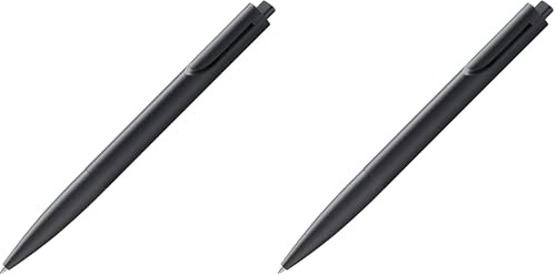 Lamy noto black Kugelschreiber - puristischer Kuli mit Gehäuse aus Kunststoff in Dreiecksform - Clip entsteht aus der Gehäusekontur - inkl. Großraummine M 16 in Strichbreite M in schwarz