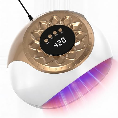 iKeener Nagelpilz Lasergerät, 54 LEDs Blaulicht und Rotes Licht Nägelpflegegerät für Beschädigte und Verfärbte Nägel, Netzbetrieben, 3/5/7/10 Mins