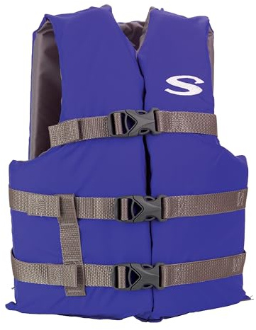 Stearns Kids Life Vest, USCG Approved Type III Life Jacket for Children 50 to 90 lbs, Youth PFD for Boating, Swimming, Watersports, Pool, Beach, & More, Blue