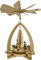 Glässer 15601 Pyramide Winterkinder Natur, Holzpyramide mit Kerzenhalter in Handarbeit gefertigt, Höhe: 28 cm