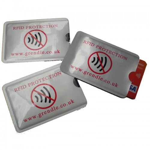 Grendle 10 x RFID Credit/Debit Card Sleeve Protectors Prevents Against Skimming Theft