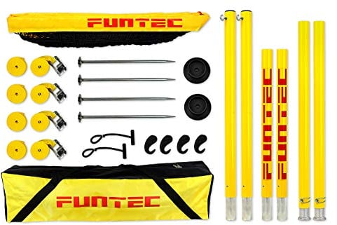 Funtec Pro Beach Set - transportable Beachvolleyball-Netzanlage für Top-Sport