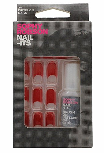 Sophy Robson Nail-Its False Nails Red Half Moon 24 Press-On Nail