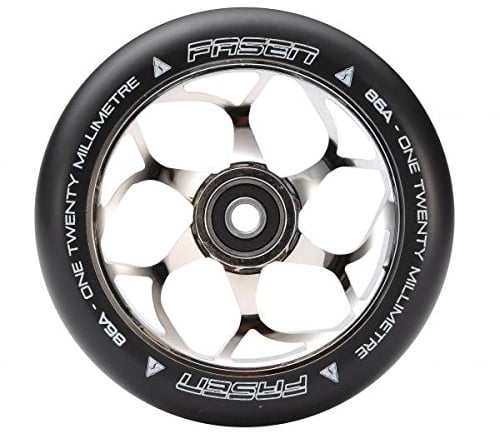 Fasen 120mm Stunt-Scooter Wheel + ABEC 9 Kugellager (Chrome)