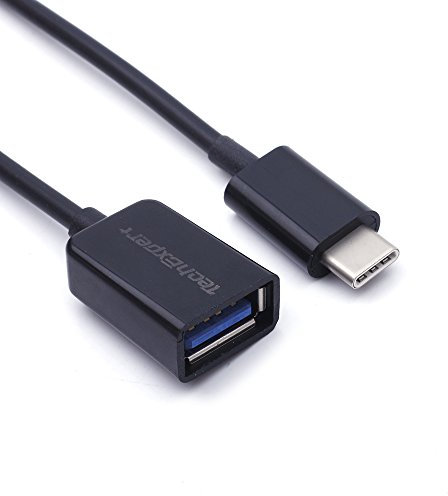 Cavo OTG tipo C negro compatibile con Honor 8, Honor 9, Samsung Tab S3, Nokia N1 Chrombook Pixel 2015, Nexus 5 x Pixel, C e tutti i nuovi dispositivi muniti di una porta USB di tipo C.
