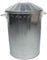 CrazyGadget® 90 Litre 90L Extra Large Colour Metal Dustbin Kitchen House Garden Storage Unit Bin with Special Locking Lid (Galvanised)