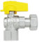 Rubinetto a sfera squadra per gas con levetta F - dado girevole F 1/2 x 1/2