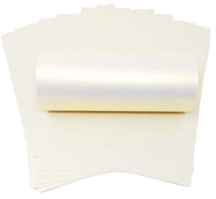 Syntego A4 Blütenblätter doppelseitiges Perlmuttpapier, geeignet für Tintenstrahl- und Laserdrucker, 10 Goldweiß, 120 g/m² (Gold, Weiß)