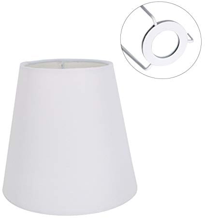 Eastlion 5.5 E14/E27 Tela Pantalla de Lámpara de Araña Pantalla de Lámpara de Mesa Pequeña,Blanco
