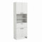 habeig Badschrank Coral weiß Hochschrank Badezimmerschrank Regal Spiegel Hängeschrank (#63 185x66x34cm)