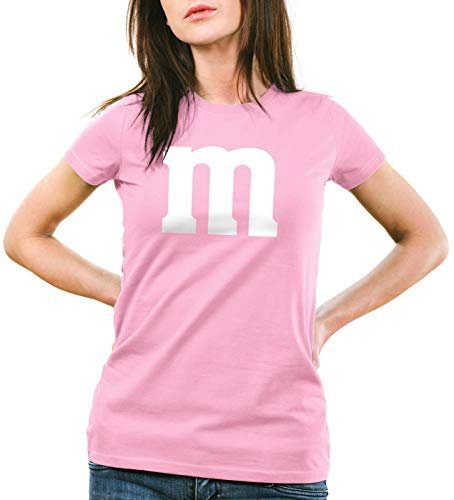 style3 m Damen T-Shirt für Fasching und Karneval Gruppen-Kostüm Paar-Verkleidung JGA Party, Größe:S, Farbe:Pink