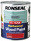 Ronseal 10 Year Weatherproof 2-in-1 Wood Paint Royal Red Gloss 750ml